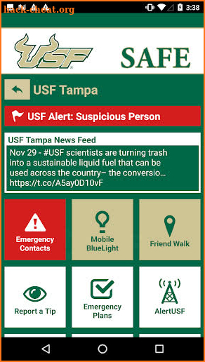 USF SAFE screenshot