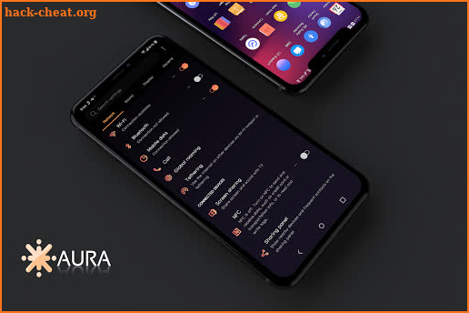 [UX8] Aura Orange Theme LG G8 V50 V40 V30 Pie screenshot