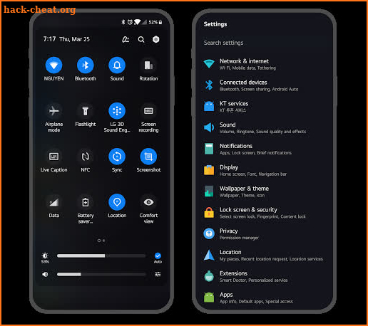 [UX9-UX10] Stock theme LG Android 10 - Android 11 screenshot