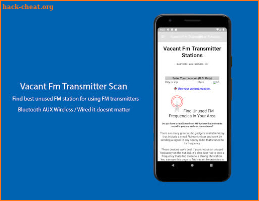 Vacant Fm Transmitter Station Scanner (USA Only) screenshot