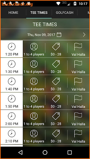 Val Halla Golf Course Tee Times screenshot