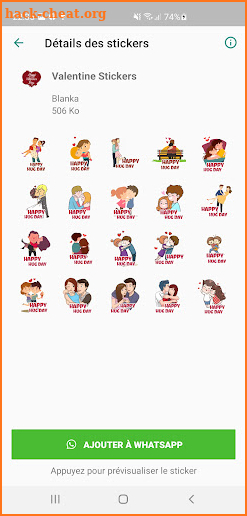 Valentine Day Stickers 2022 screenshot