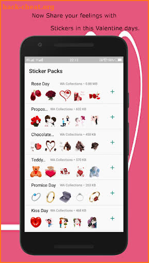 Valentine Day Stickers for love(All DaysWASticker) screenshot