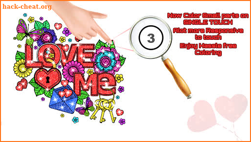 Valentine Love Glitter Color By Number Paint Book screenshot