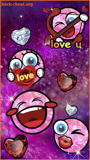 Valentine Pink Emoji Keyboard Sticker screenshot