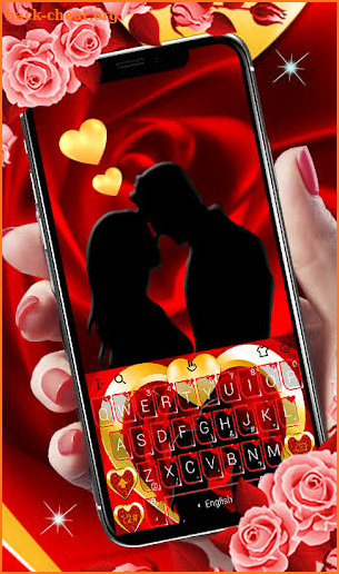 Valentine Romantic Love Keyboard Theme screenshot