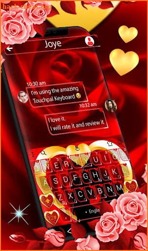 Valentine Romantic Love Keyboard Theme screenshot