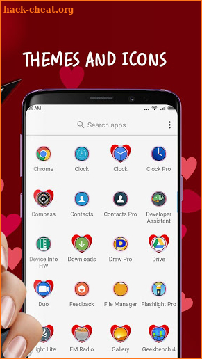 Valentine Theme Launcher - Hearts, Flowers, Love screenshot