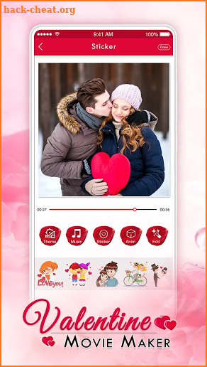 Valentine  Video Maker: love Movie Maker screenshot