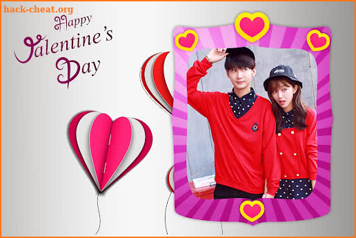 Valentine's day photo frame screenshot