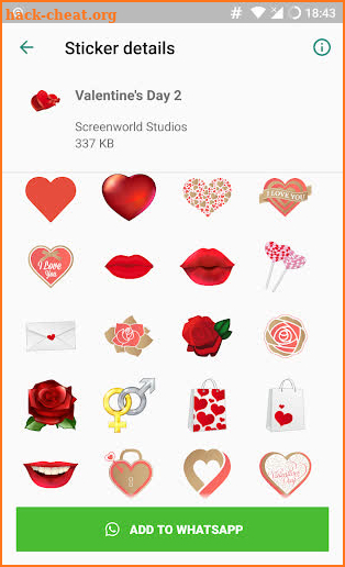 Valentine's Day Stickers WAStickerApps screenshot