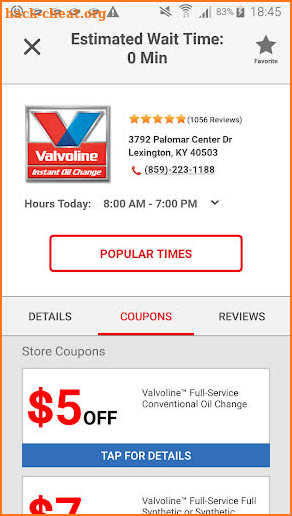 Valvoline Instant Oil Change screenshot