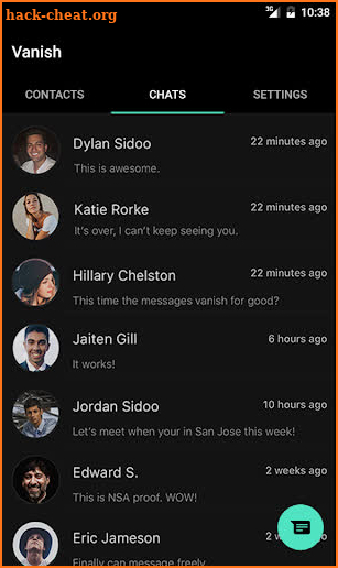 Vanish Messenger screenshot