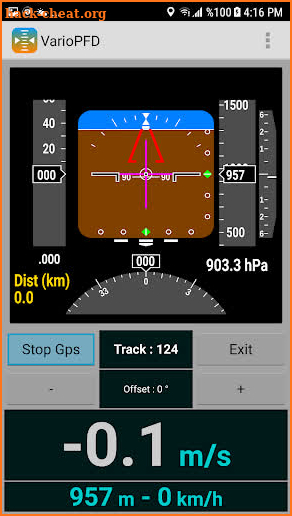 Variometer Primary Flight Display screenshot