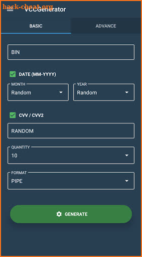 VCCGenerator - BIN Tools & Credit Card Validator screenshot