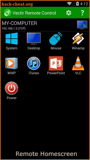 Vectir PC Remote Control screenshot