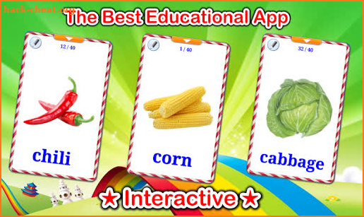 Vegetables Cards (Learn Languages) screenshot