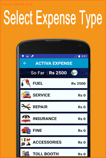 Vehicle Expense:Car expense & Bike expense tracker screenshot