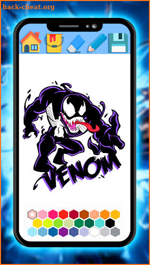 Venom super coloring man hero screenshot