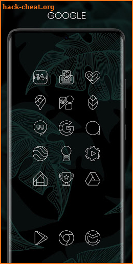 Vera Outline White - White linear icons screenshot