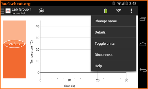 Vernier Go Wireless screenshot