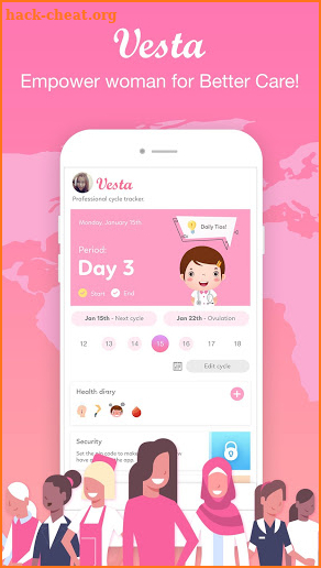 VESTA: Period Tracker and Ovulation Calculator screenshot