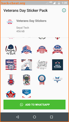 Veterans Day Stickers for WhatsApp screenshot