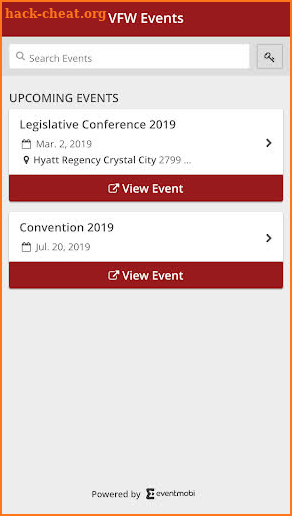VFW Events screenshot