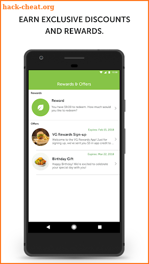 VG Rewards screenshot