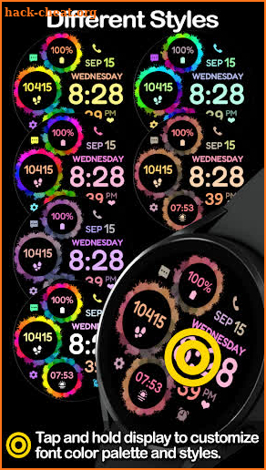 Vibrant Bloom Watchface screenshot