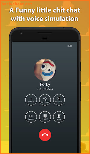 video call and fake chat simulator with forky screenshot