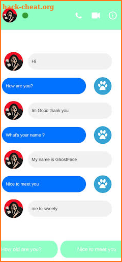 video Call chat with ghostface screenshot