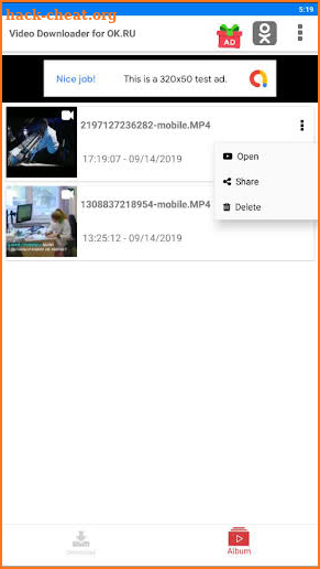 Video downloader for ok.ru screenshot