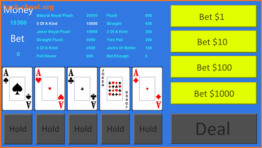 Video Poker 2016 screenshot