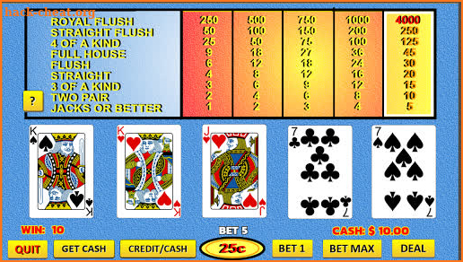 Video Poker - Jacks or Better 9/6 screenshot