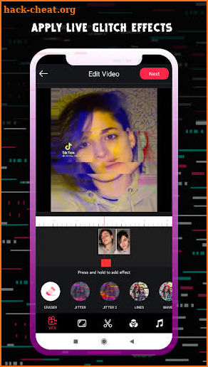 VideoPad Editor- Glitch Effect screenshot