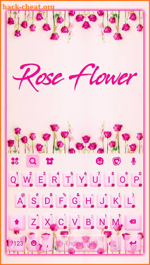 Vintage Pink Roses Keyboard Theme screenshot