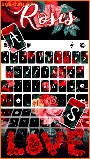 Vintage Rose Keyboard Background screenshot