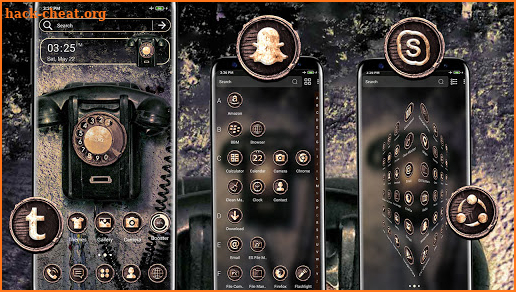 Vintage Telephone Launcher Theme screenshot