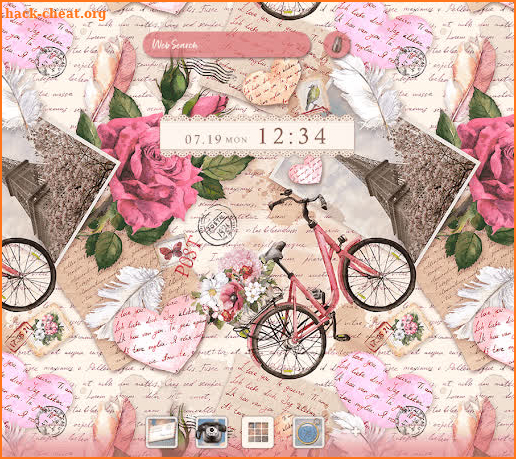 Vintage Wallpaper Memories of Paris Theme screenshot