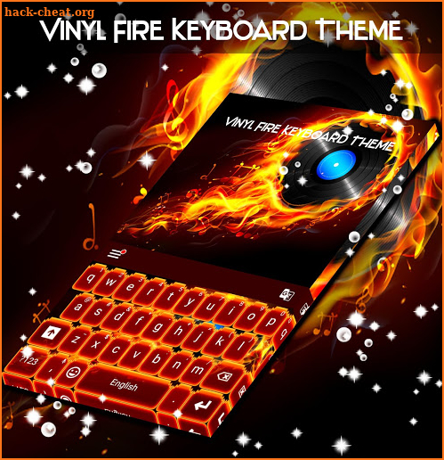 Vinyl Fire Keyboard Theme screenshot