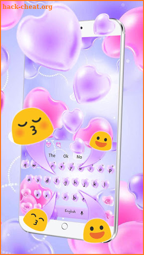 Violet love Bubble Keyboard screenshot