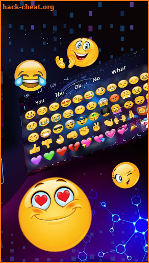 Violet Neon Hologram Keyboard screenshot