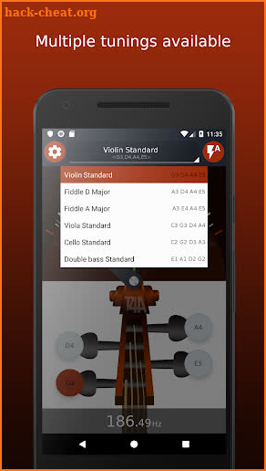 Violin Tuner - Free tuner for violin & fiddle screenshot