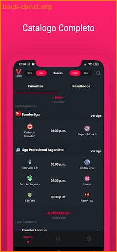 ViperScore: Resultados en vivo screenshot