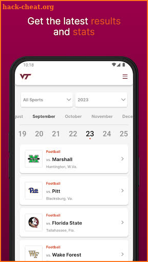 Virginia Tech HokieSports screenshot