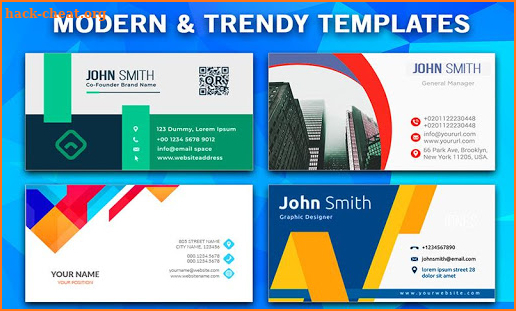 Visiting Card Maker, Sample - Free Card Making App screenshot