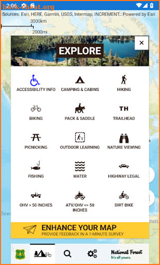 Visitor Map - Map of Forest Service lands screenshot