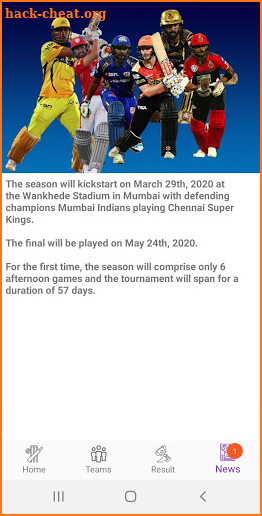 Vivo IPL 2020 Official screenshot