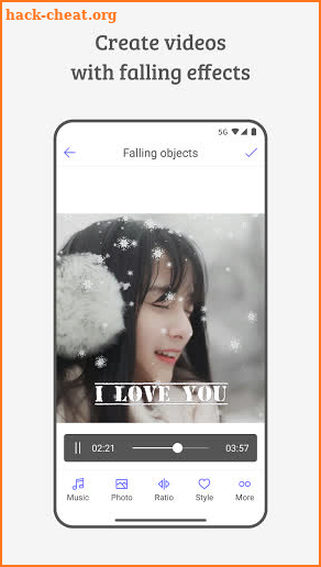 Vivu Video - Falling Effects & Visual Video Maker screenshot